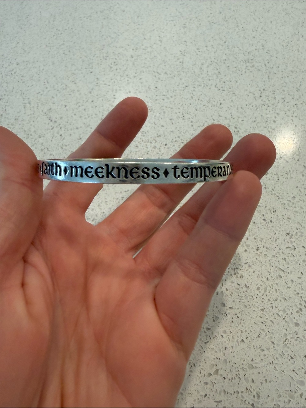 James Avery 925 Bangle Bracelet Galatians Bible Verse Love, Joy, Peace